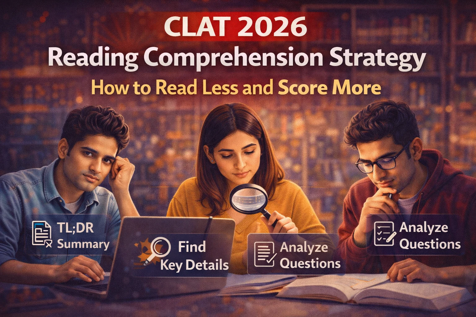 CLAT 2026 Reading Comprehension Strategy: How to Read Less and Score More