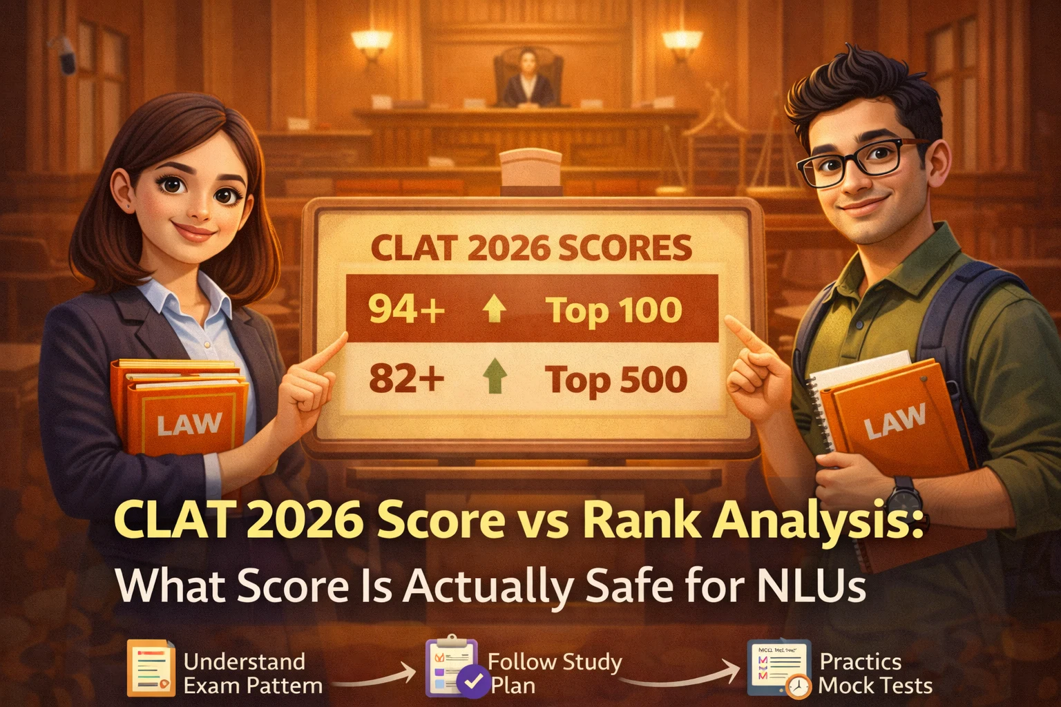 CLAT 2026 Score vs Rank Analysis: What Score Is Actually Safe for NLUs