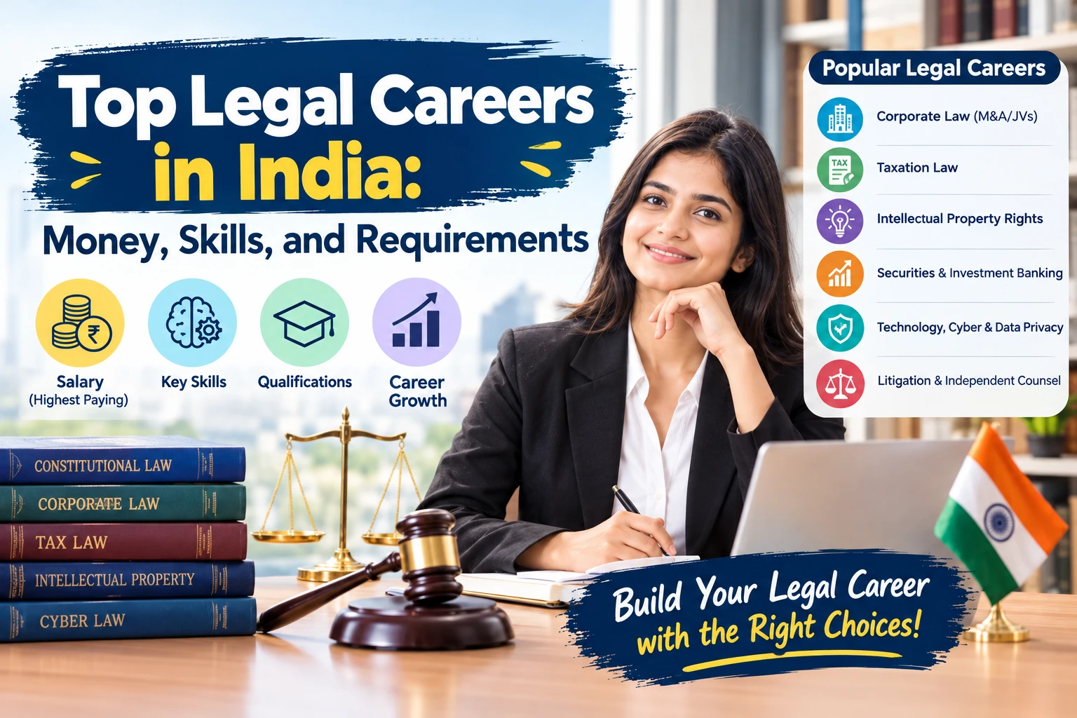 Top Legal Careers in India: Money, Skills, and Requirements