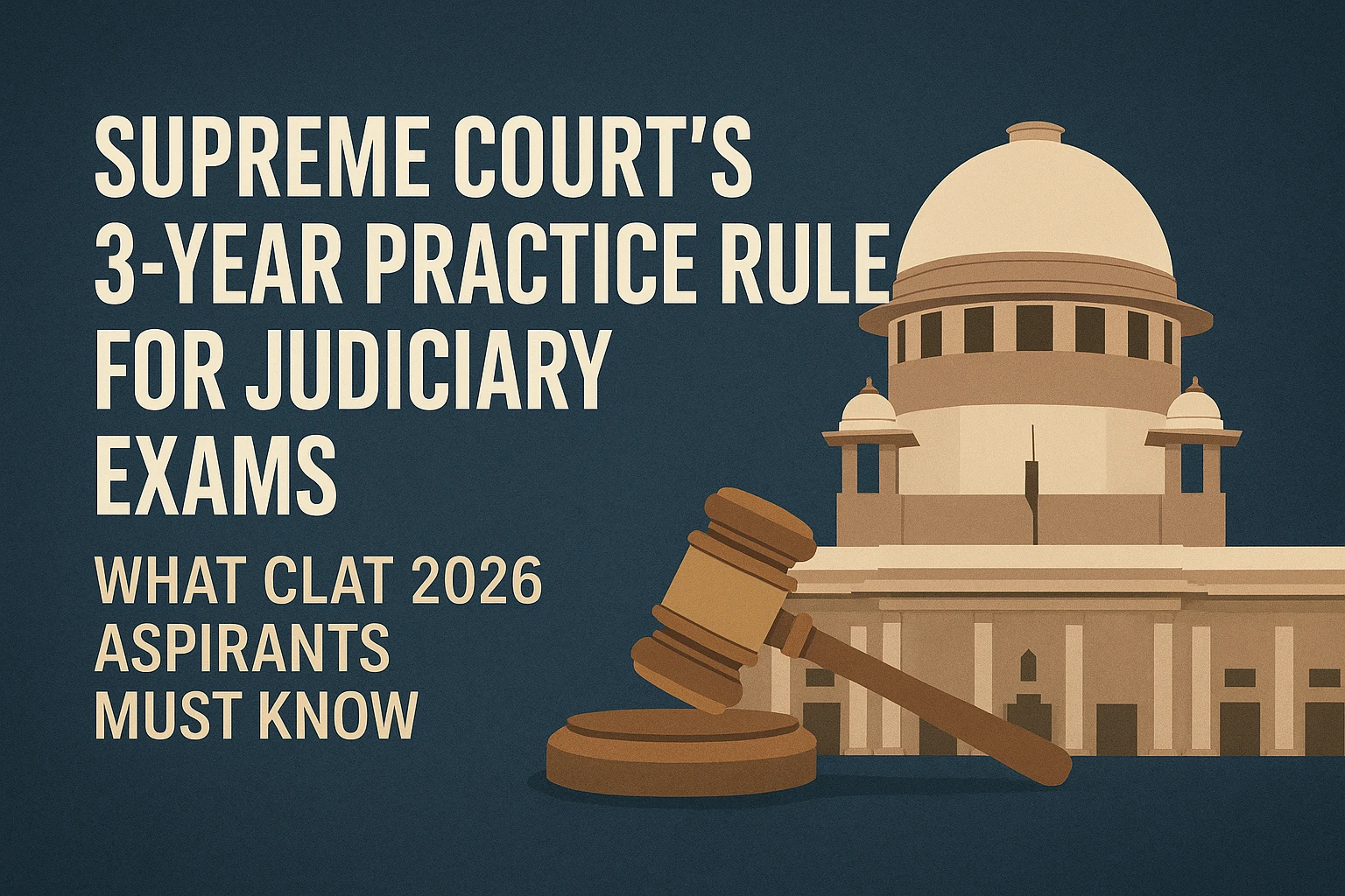 Supreme Court’s 3-Year Practice Rule for Judiciary Exams: What CLAT 2026 Aspirants Must Know